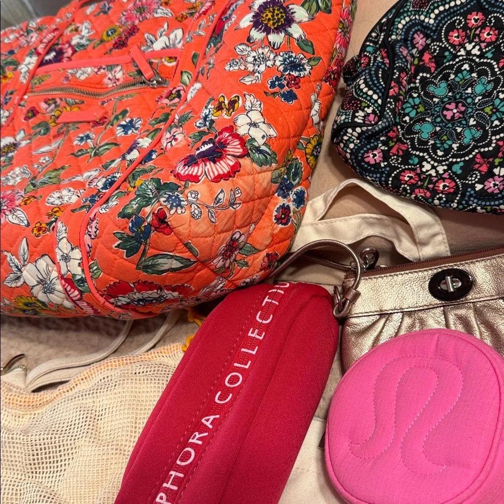 Lululemon Fossil Coach Vera Bradley Lot Multiple Beauty Bags Toiletry Bags